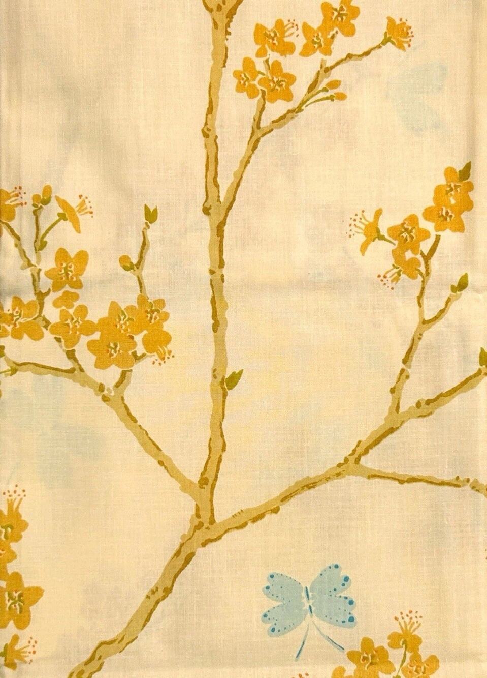 Vintage Twin Sheet Set Lady Pepperell Muslin Peach Floral Hanae Mori NOS READ